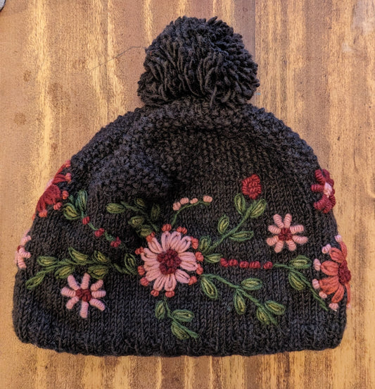 Knit Hat, "Olivia" in Brown